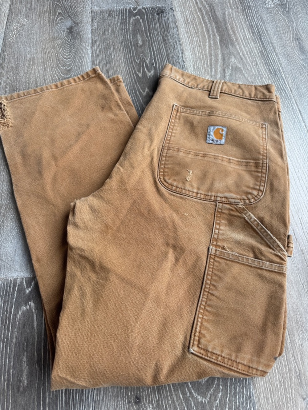 Vintage Carhartt Men's Brown Canvas Utility Cargo Pants 0537